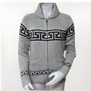 Wind River Cowichan Sweater Womens M Wool Blend Full Zip Cardigan Lebowski 90s